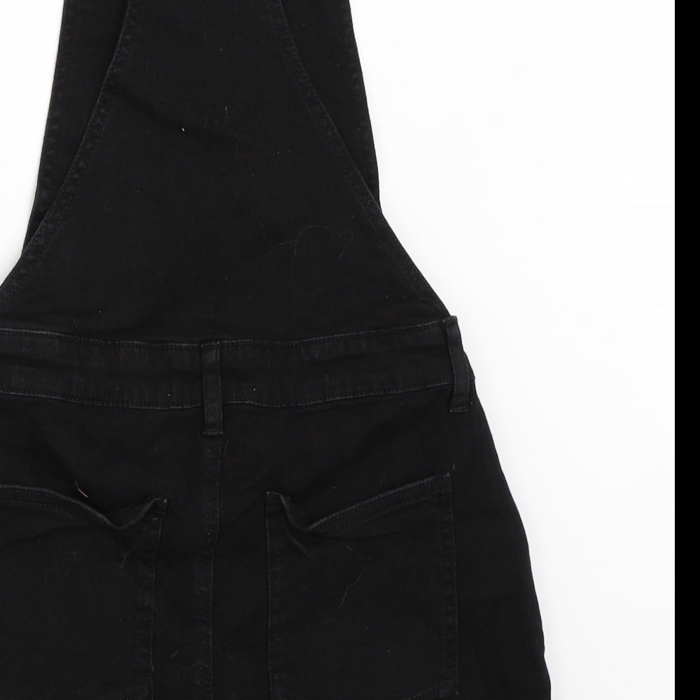 Marks and Spencer Girls Black  Denim Dungaree One-Piece Size 12-13 Years