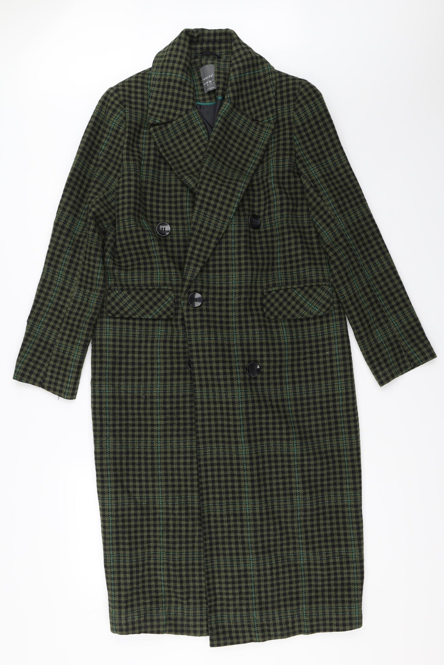 Primark Womens Green   Overcoat Coat Size 6