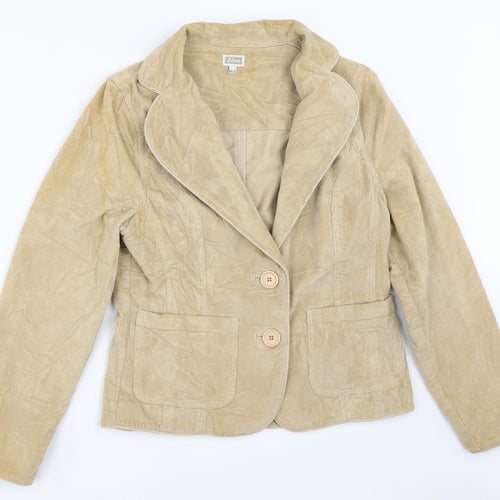 Etam Womens Beige  Corduroy Jacket  Size 10
