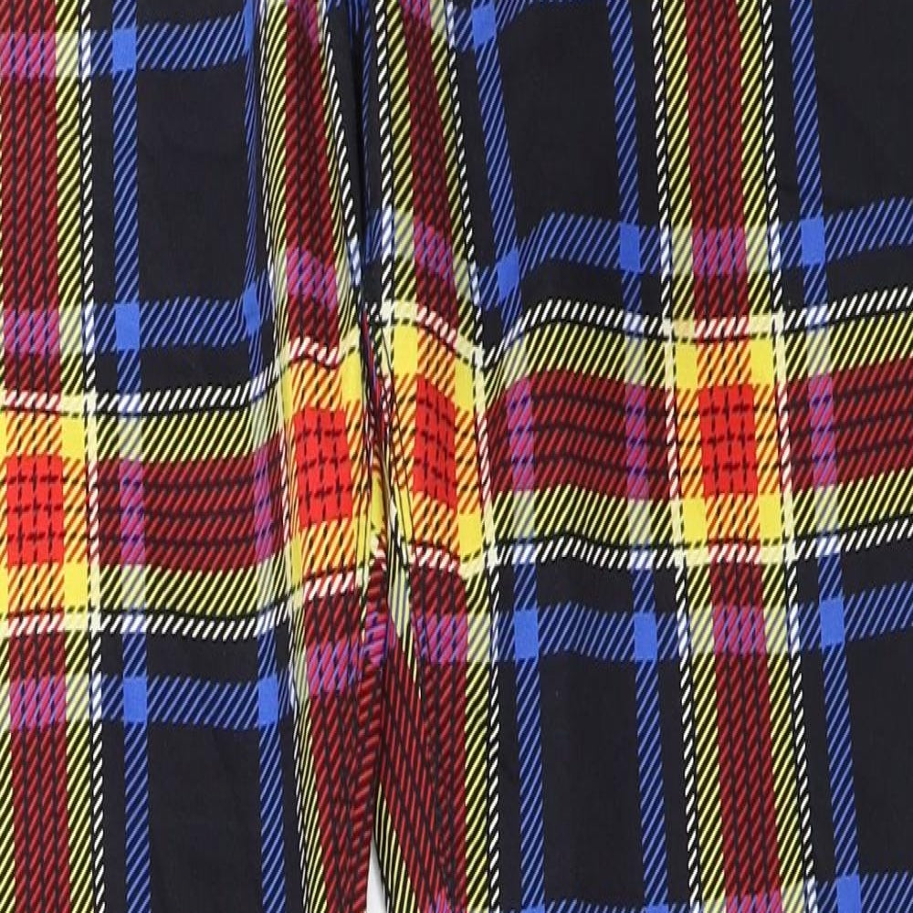 Versus Womens Black Check  Trousers  Size 30 L30 in