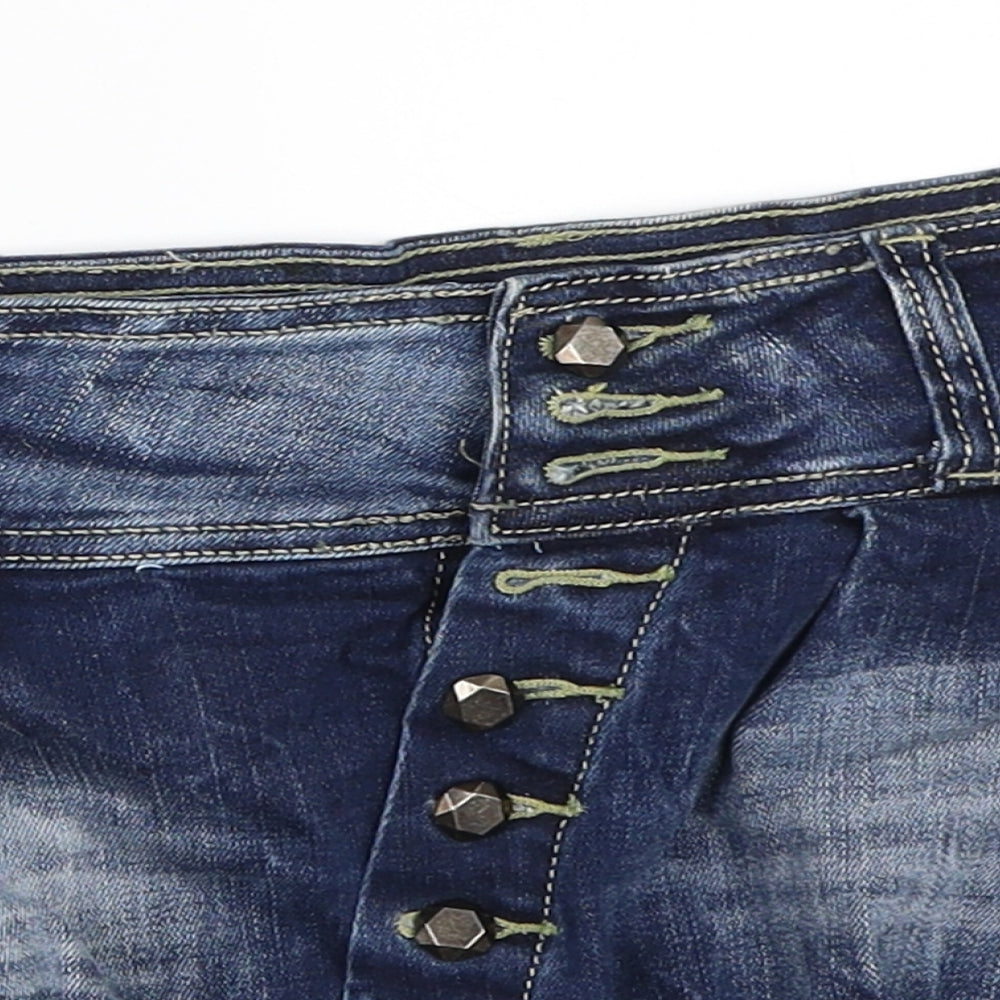 Miss Two Womens Blue  Denim Mini Skirt Size 38