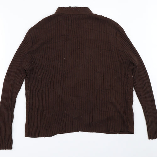 Klass Womens Brown   Cardigan Jumper Size 2XL