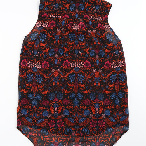 H&M Womens Black Floral  Basic Blouse Size 36