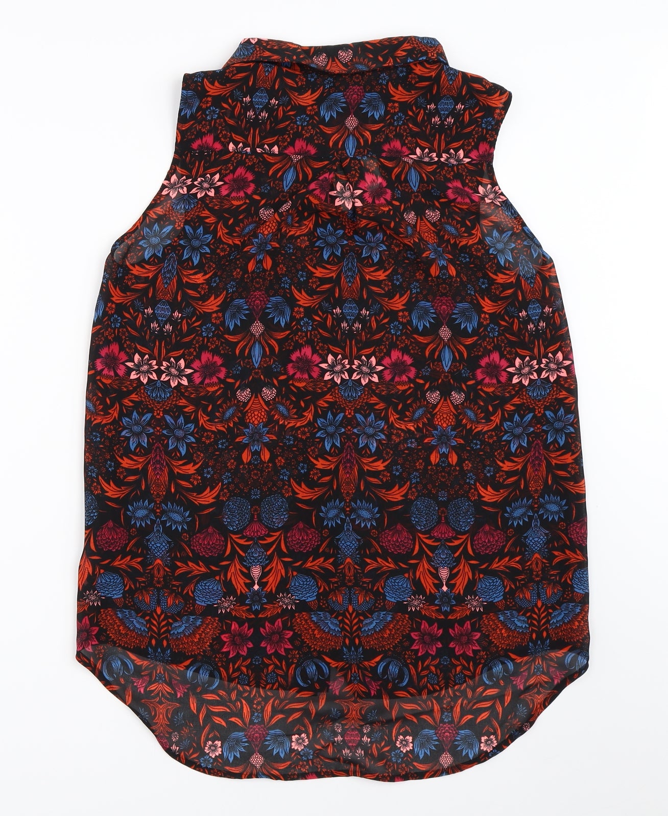 H&M Womens Black Floral  Basic Blouse Size 36