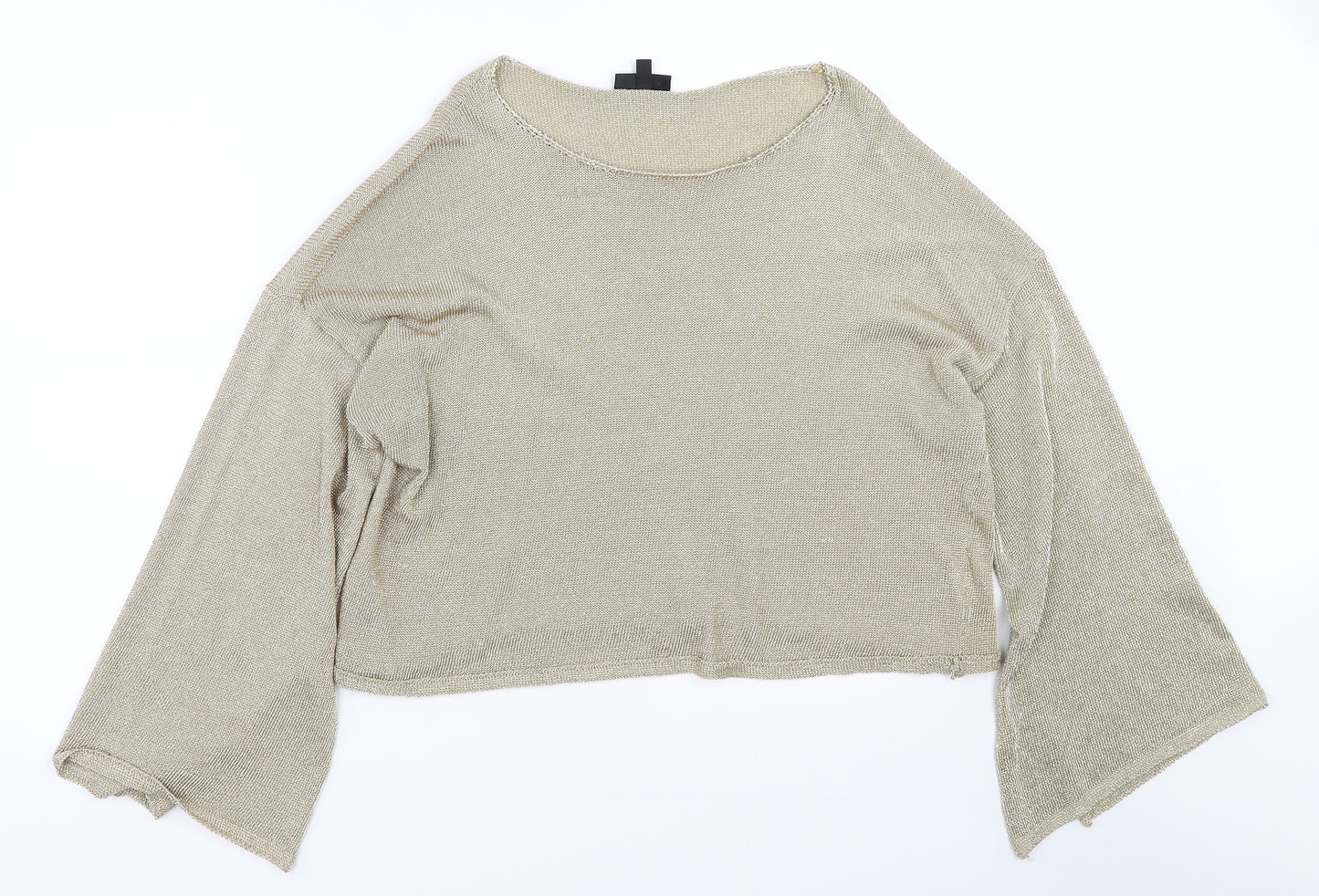 Topshop Womens Gold   Pullover Jumper Size 14