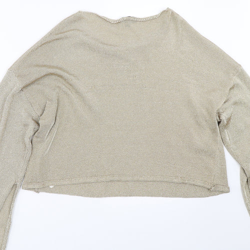 Topshop Womens Gold   Pullover Jumper Size 14