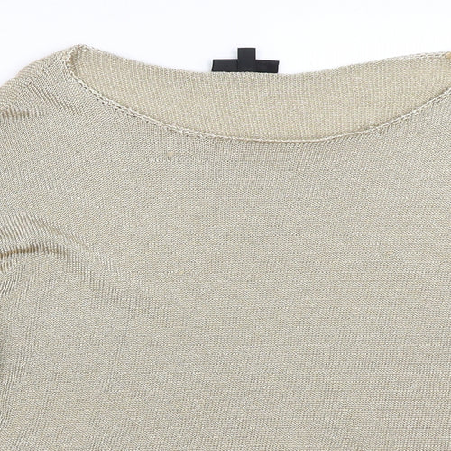 Topshop Womens Gold   Pullover Jumper Size 14