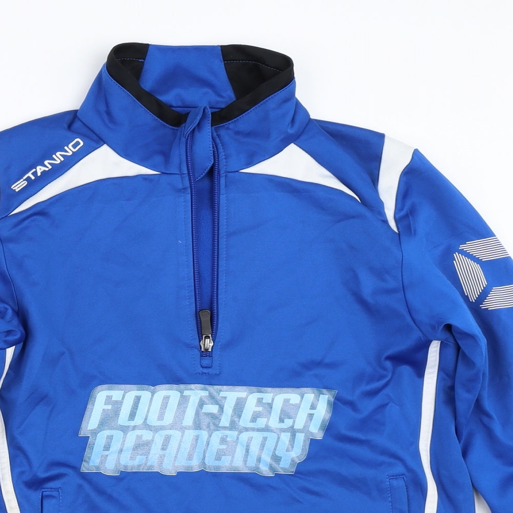 Stanno Mens Blue   Henley Sweatshirt Size S