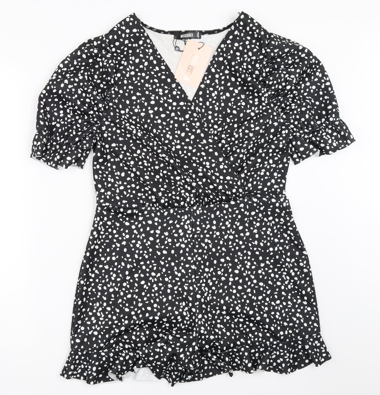 Missguided Womens Black   Playsuit One-Piece Size 12