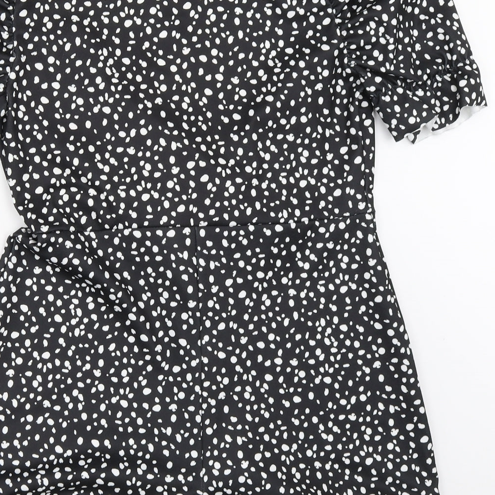 Missguided Womens Black   Playsuit One-Piece Size 12