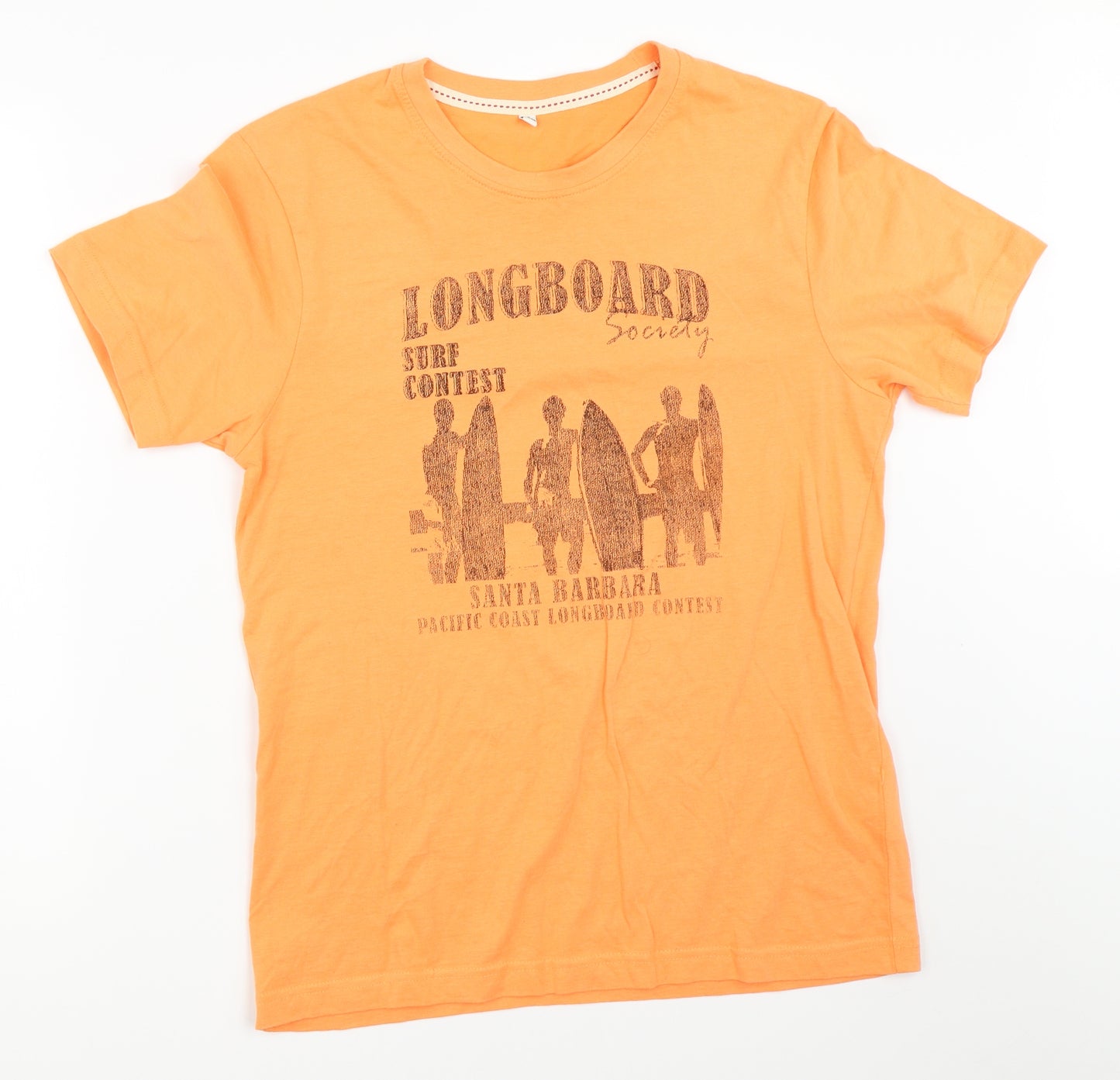 Avenue Mens Orange    T-Shirt Size S