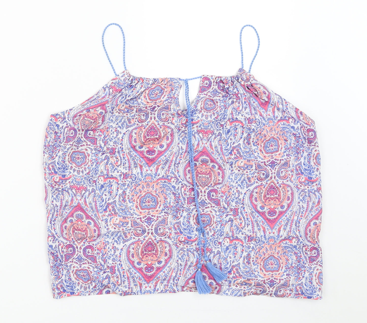 Woman's Secret Womens Blue Geometric  Camisole Blouse Size XS