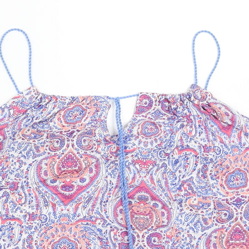 Woman's Secret Womens Blue Geometric  Camisole Blouse Size XS