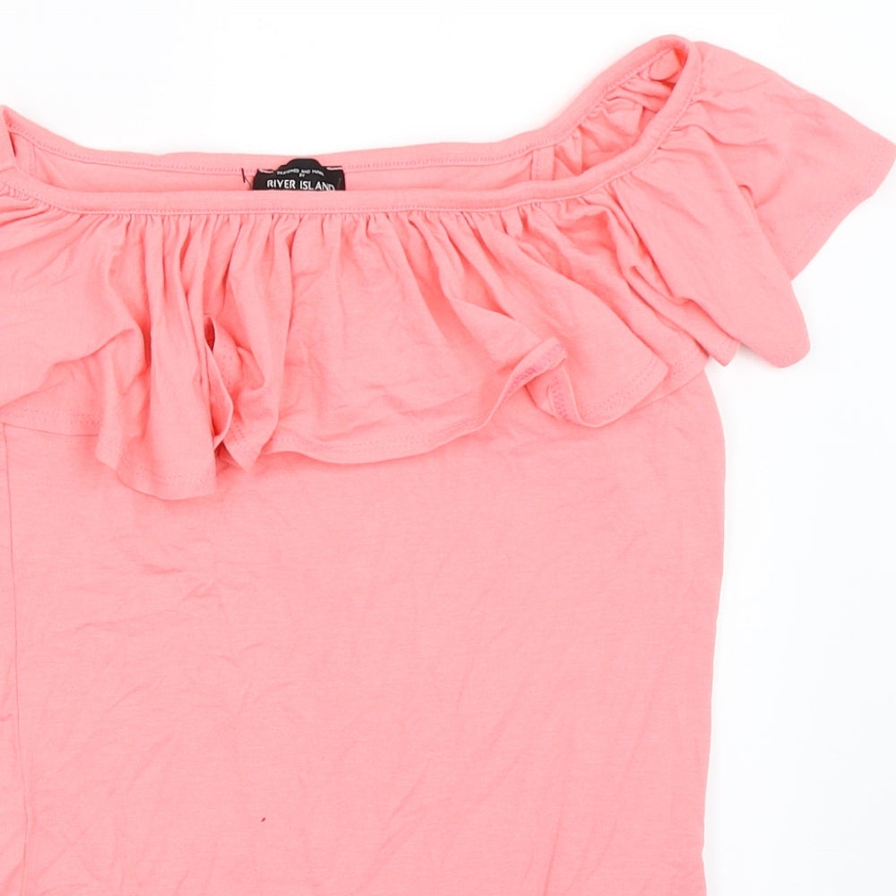 River Island Girls Pink   Basic Blouse Size 11-12 Years