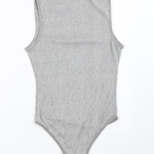 Atmosphere Womens Grey   Basic Button-Up Size 6  - Bodysuit