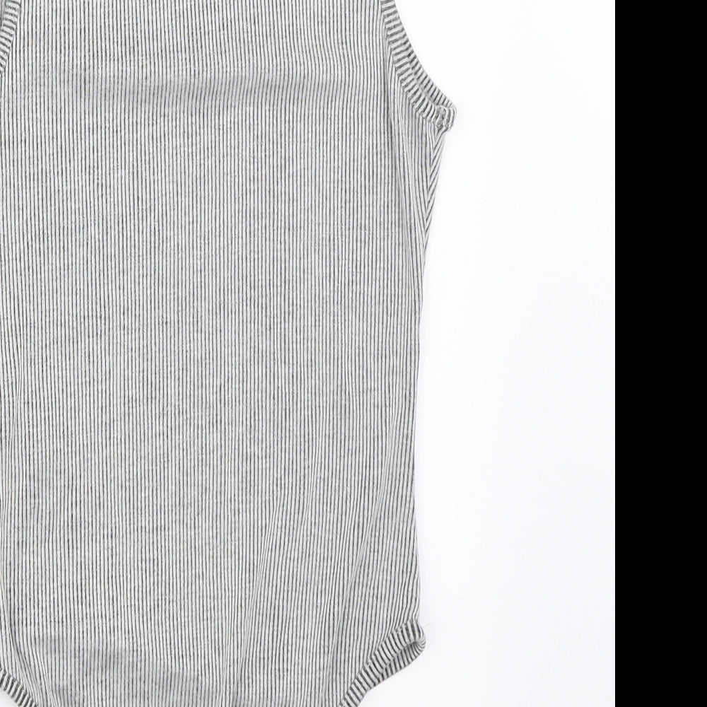 Atmosphere Womens Grey   Basic Button-Up Size 6  - Bodysuit