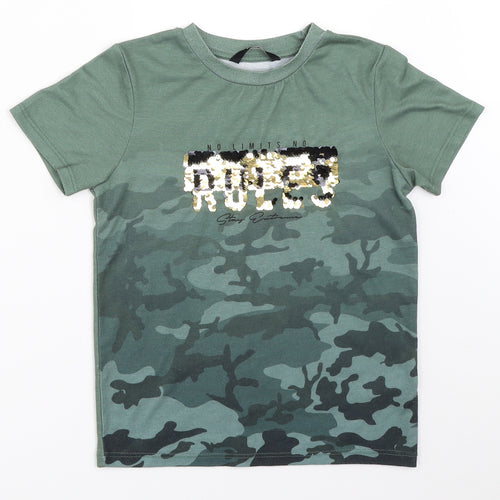 George Girls Green   Basic T-Shirt Size 7-8 Years