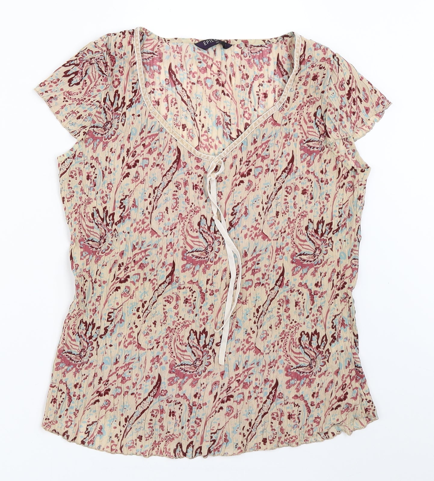 Epilogue Womens Beige   Basic Blouse Size 12