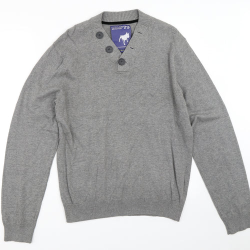 Petroleum Mens Grey   Pullover Jumper Size M