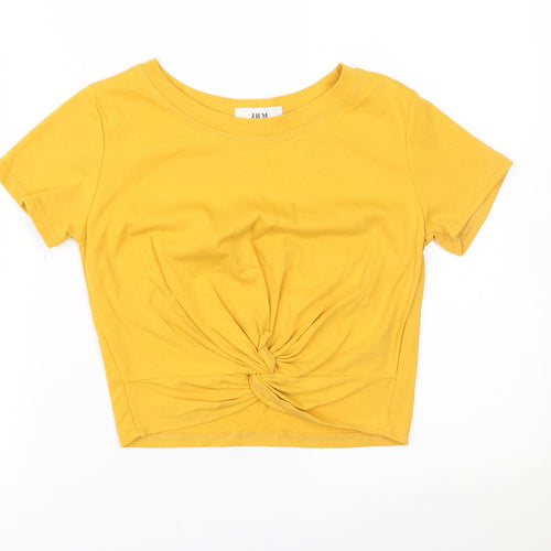 JHM Womens Yellow   Basic T-Shirt Size 6