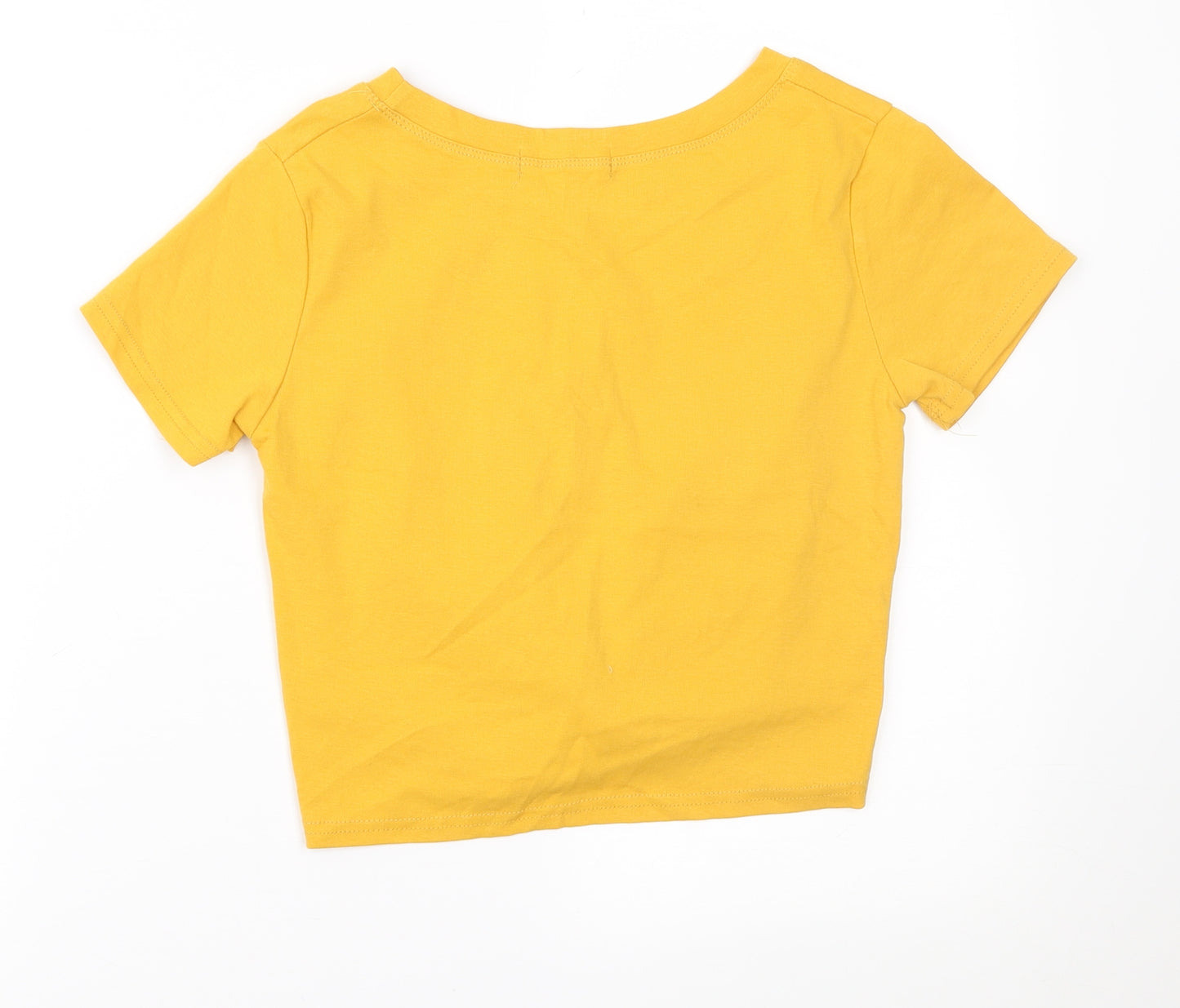 JHM Womens Yellow   Basic T-Shirt Size 6