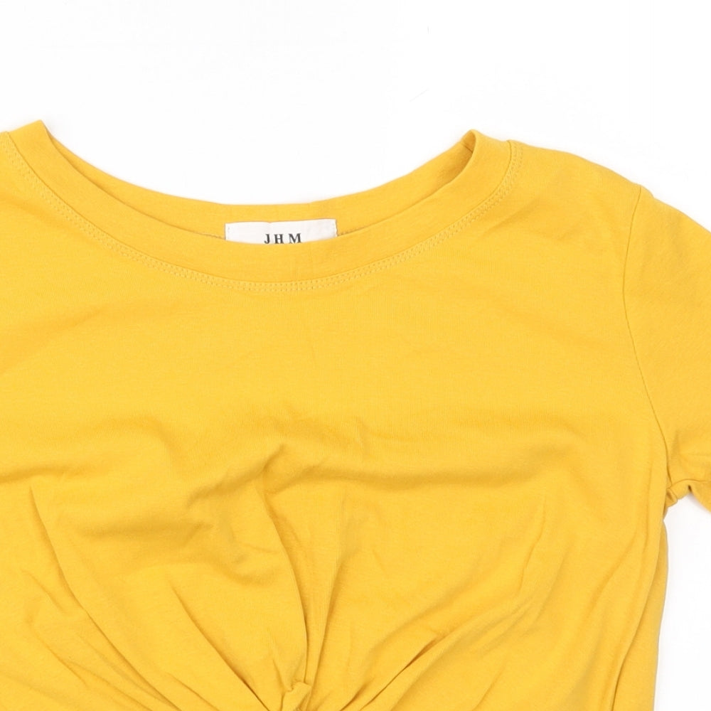 JHM Womens Yellow   Basic T-Shirt Size 6