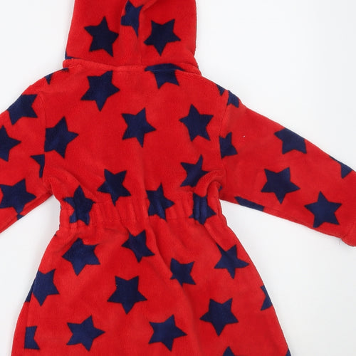 George Boys Red Solid   Robe Size 2 Years