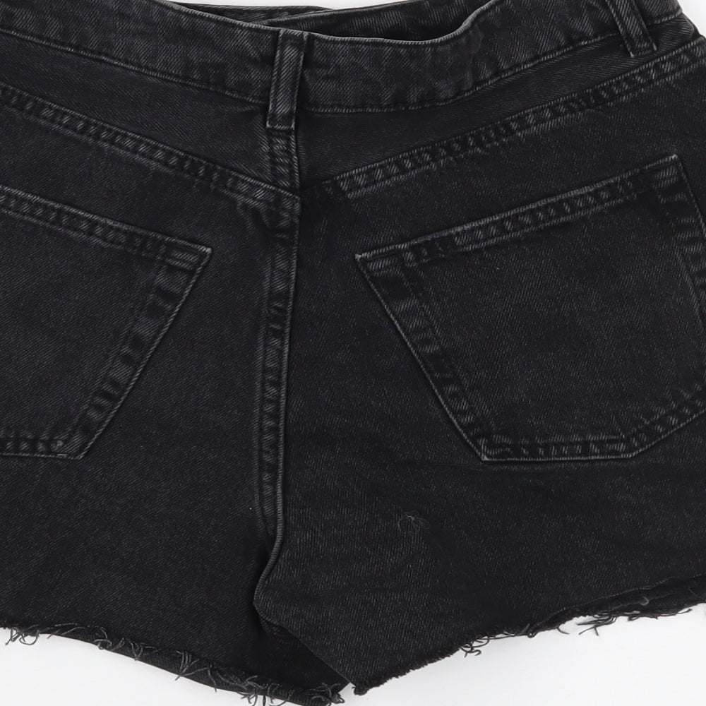 Topshop Womens Black  Denim  Shorts Size 8