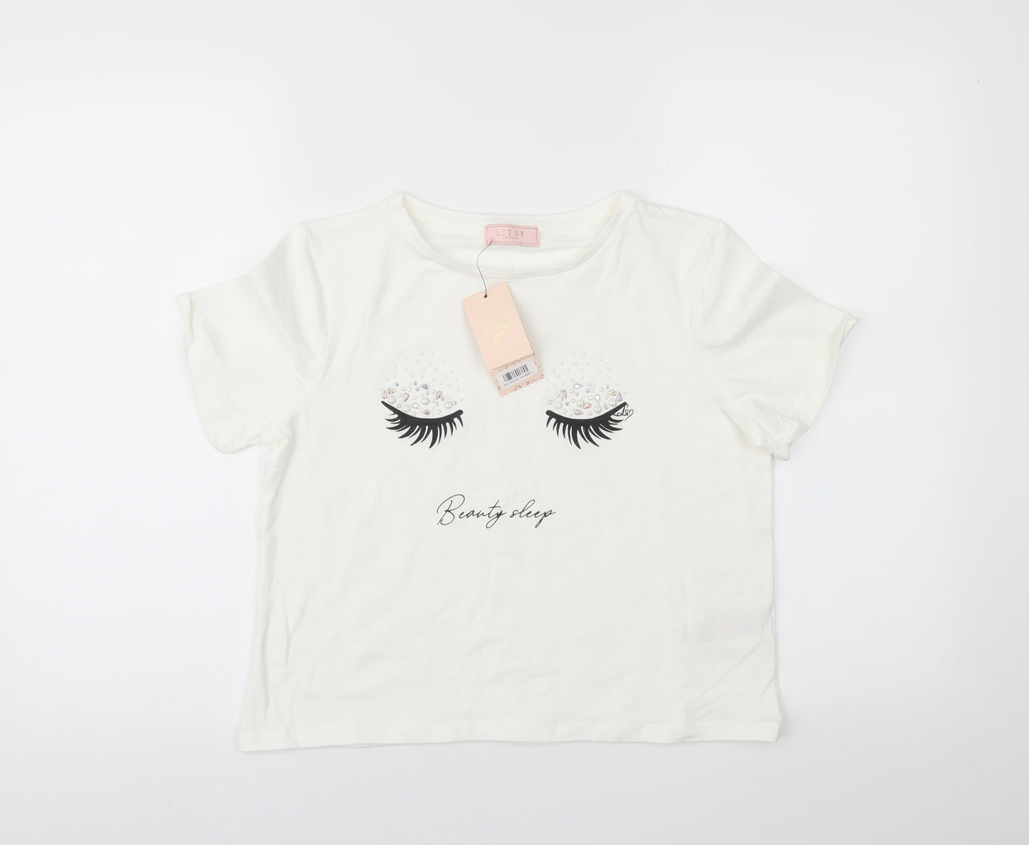 Lipsy Girls White   Basic T-Shirt Size 13-14 Years