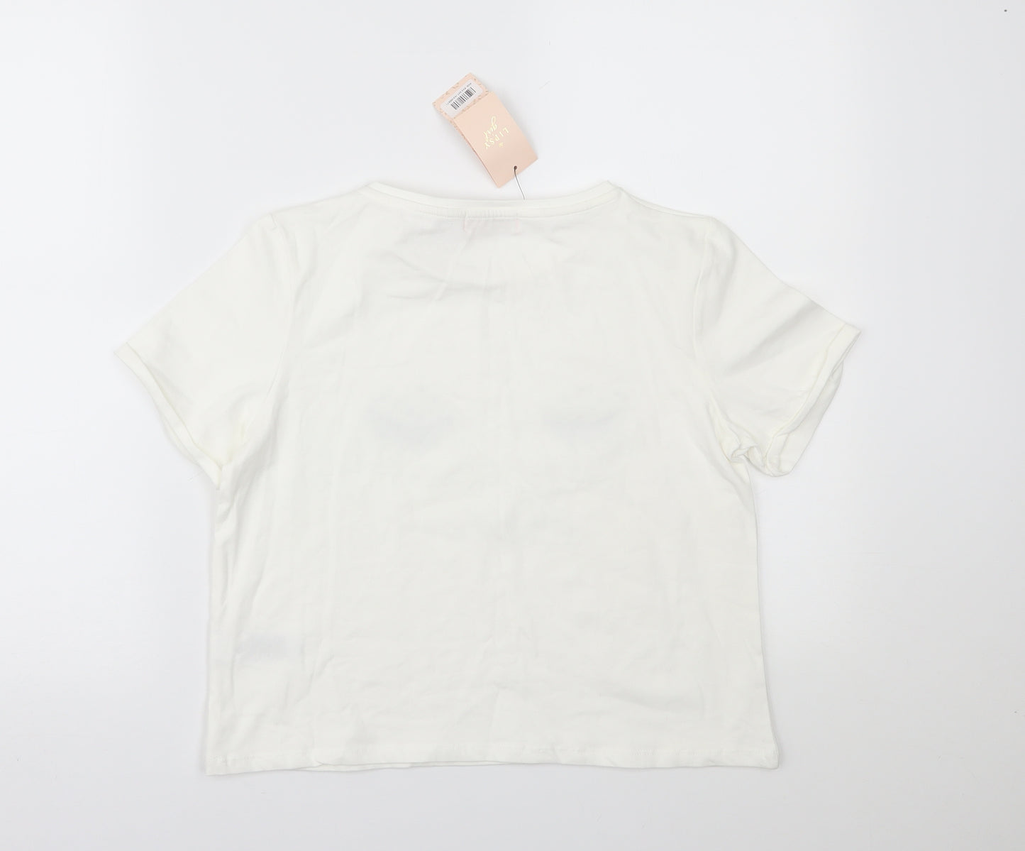 Lipsy Girls White   Basic T-Shirt Size 13-14 Years