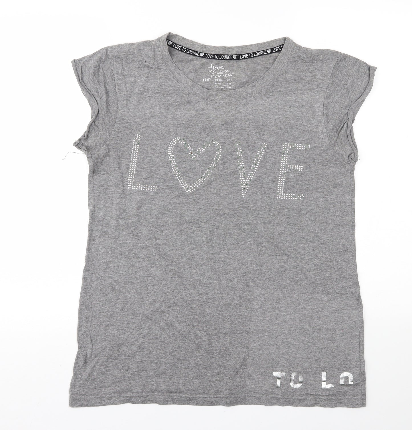 Love to Lounge Womens Grey   Top Pyjama Top Size 12