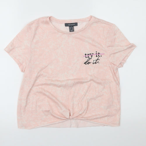 Primark Womens Pink   Cropped Polo Size S
