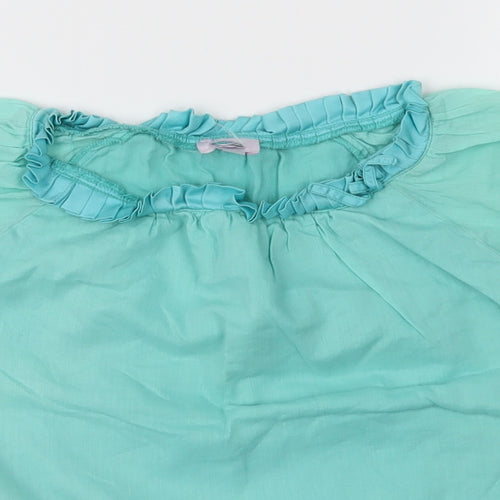 Preworn Girls Green   Basic T-Shirt Size 5-6 Years