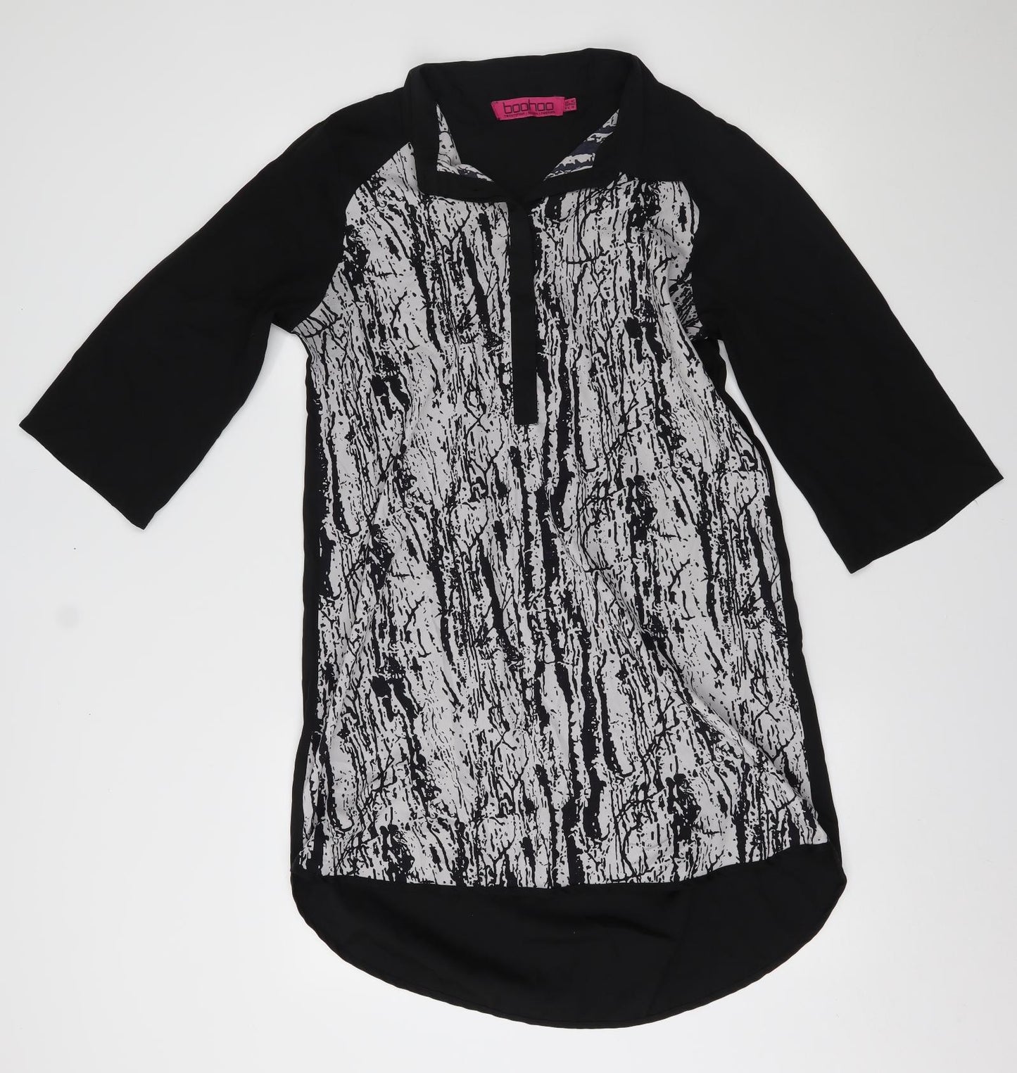 Boohoo Womens Black   Shirt Dress  Size 14