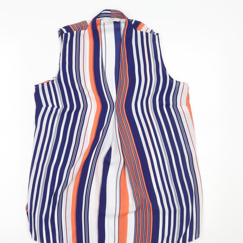 George Womens Multicoloured Striped  Basic Blouse Size 8