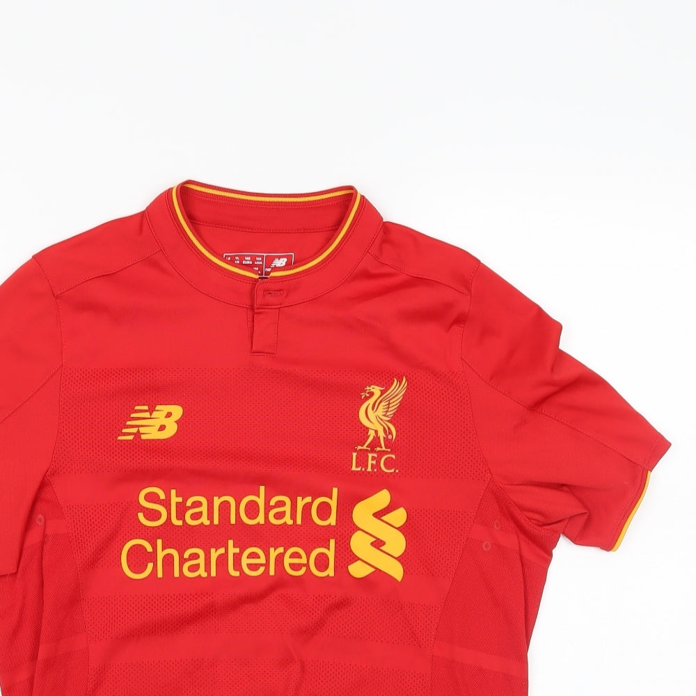 New Balance Boys Red   Basic T-Shirt Size L  - Liverpool FC