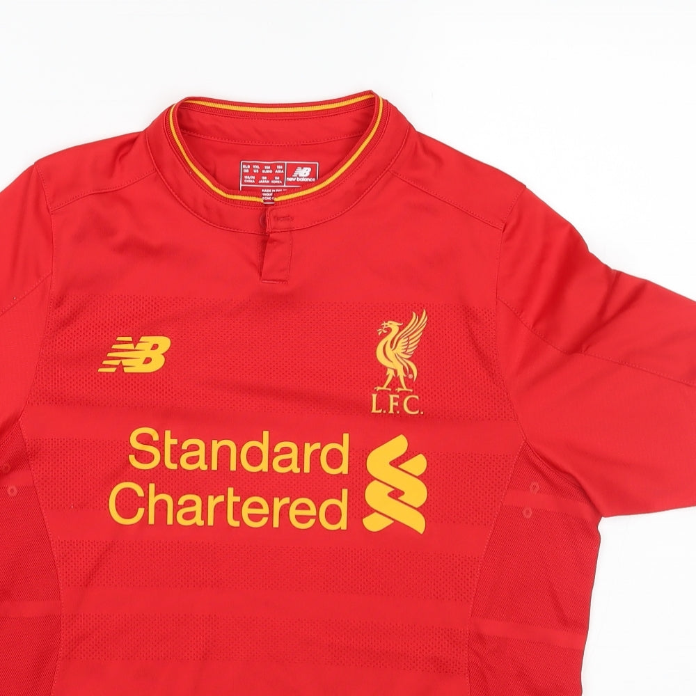 New Balance Boys Red   Basic Polo Size XL  - Liverpool FC