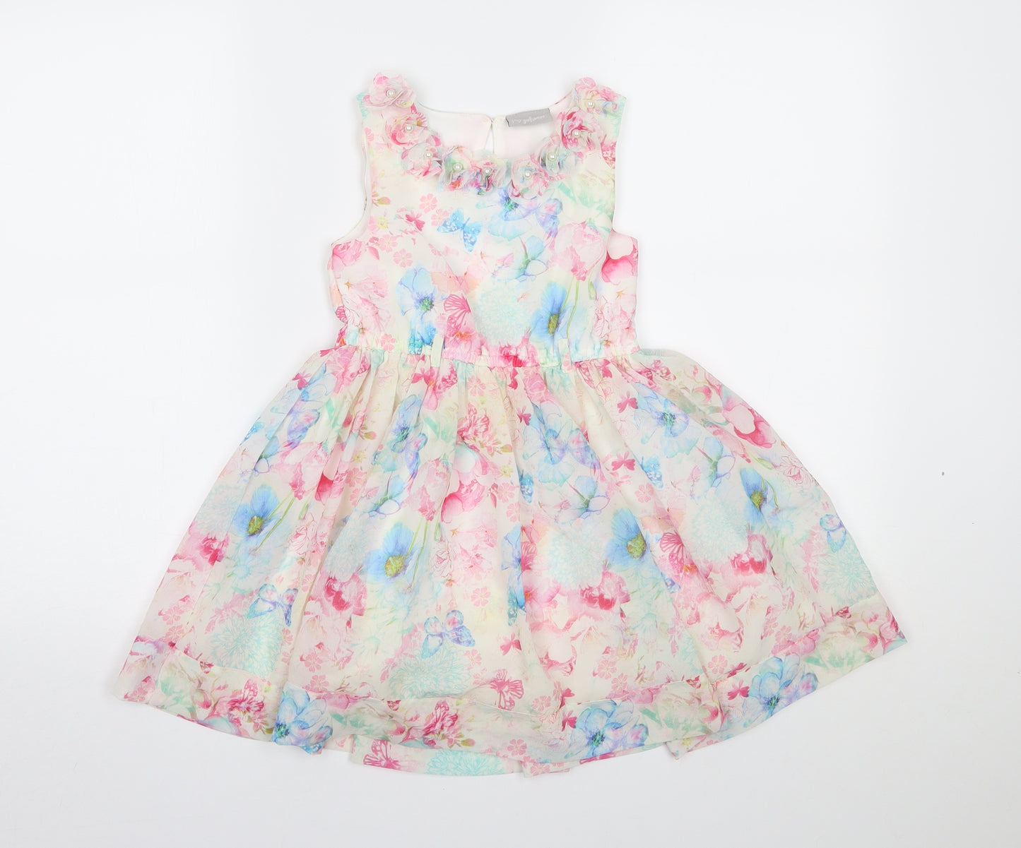 Matalan Girls Multicoloured Floral  A-Line  Size 6 Years