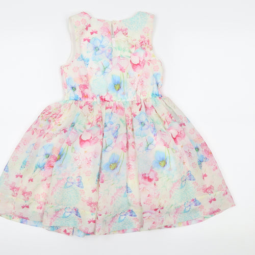 Matalan Girls Multicoloured Floral  A-Line  Size 6 Years