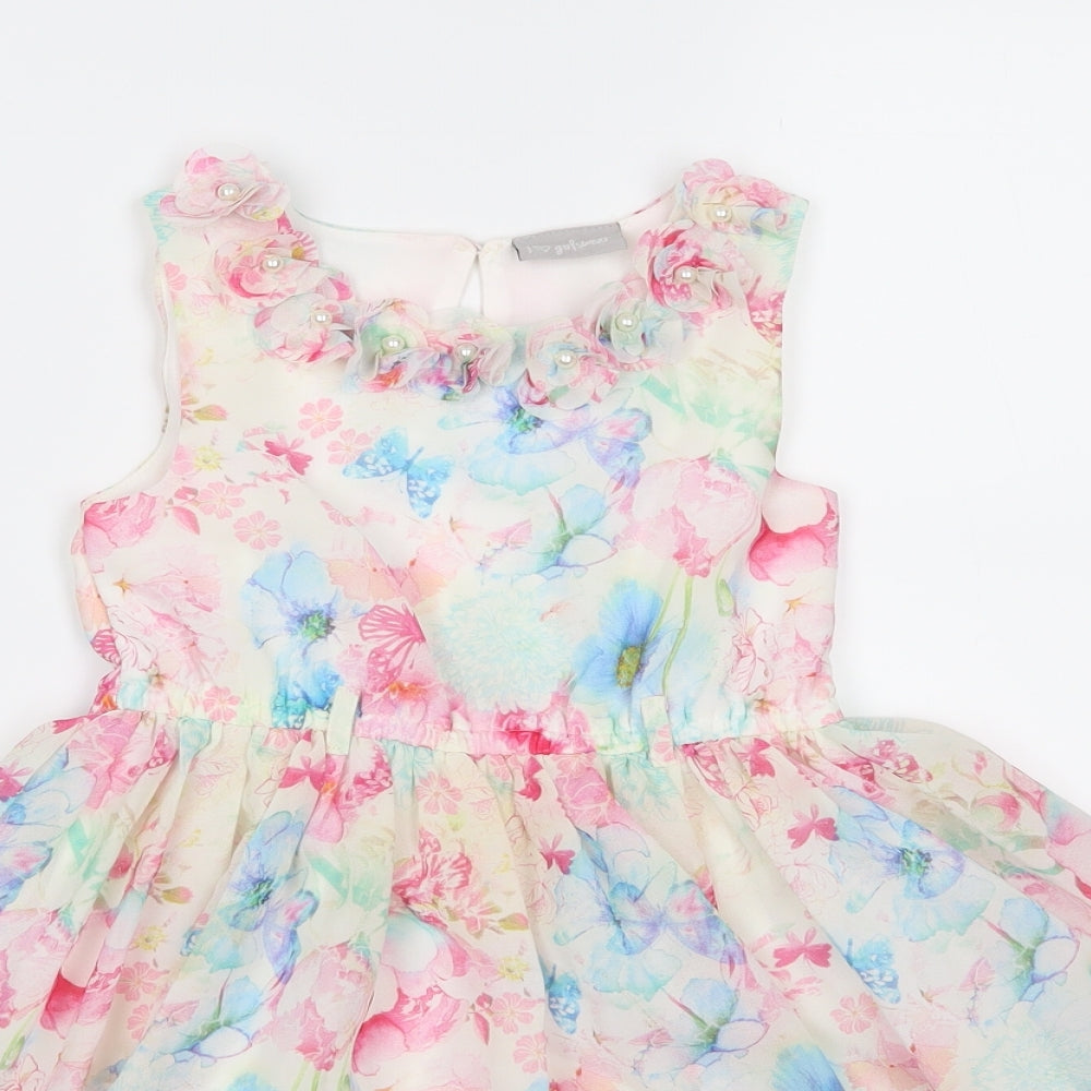 Matalan Girls Multicoloured Floral  A-Line  Size 6 Years