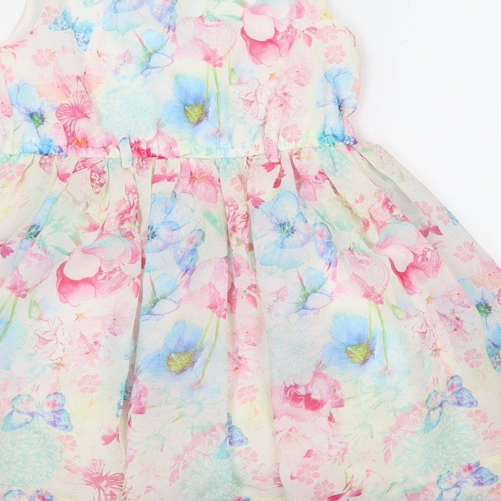 Matalan Girls Multicoloured Floral  A-Line  Size 6 Years