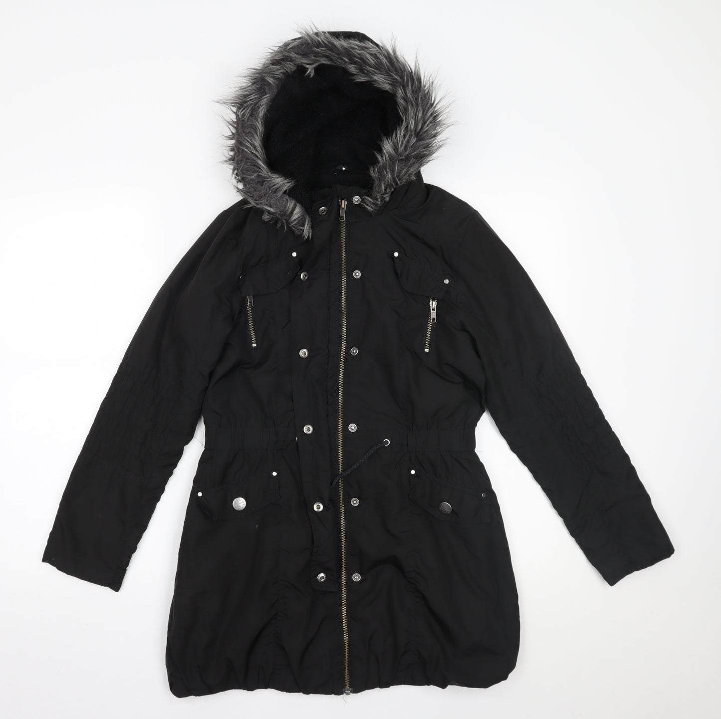 NEXT Girls Black   Parka Coat Size 11-12 Years