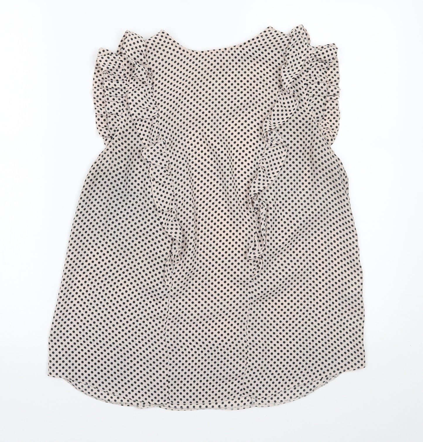 Dorothy Perkins Womens Ivory Polka Dot  Basic Blouse Size 10