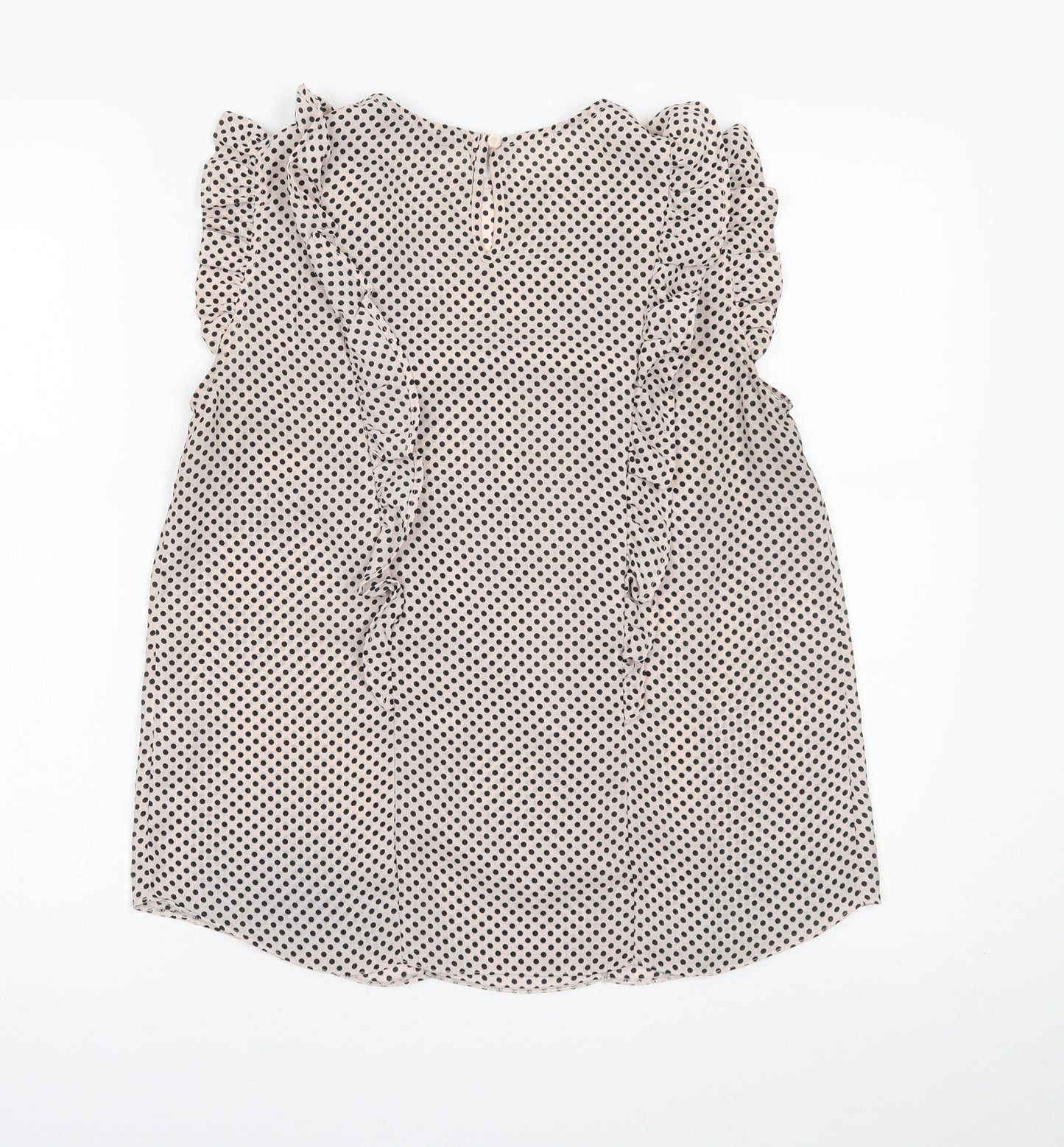 Dorothy Perkins Womens Ivory Polka Dot  Basic Blouse Size 10