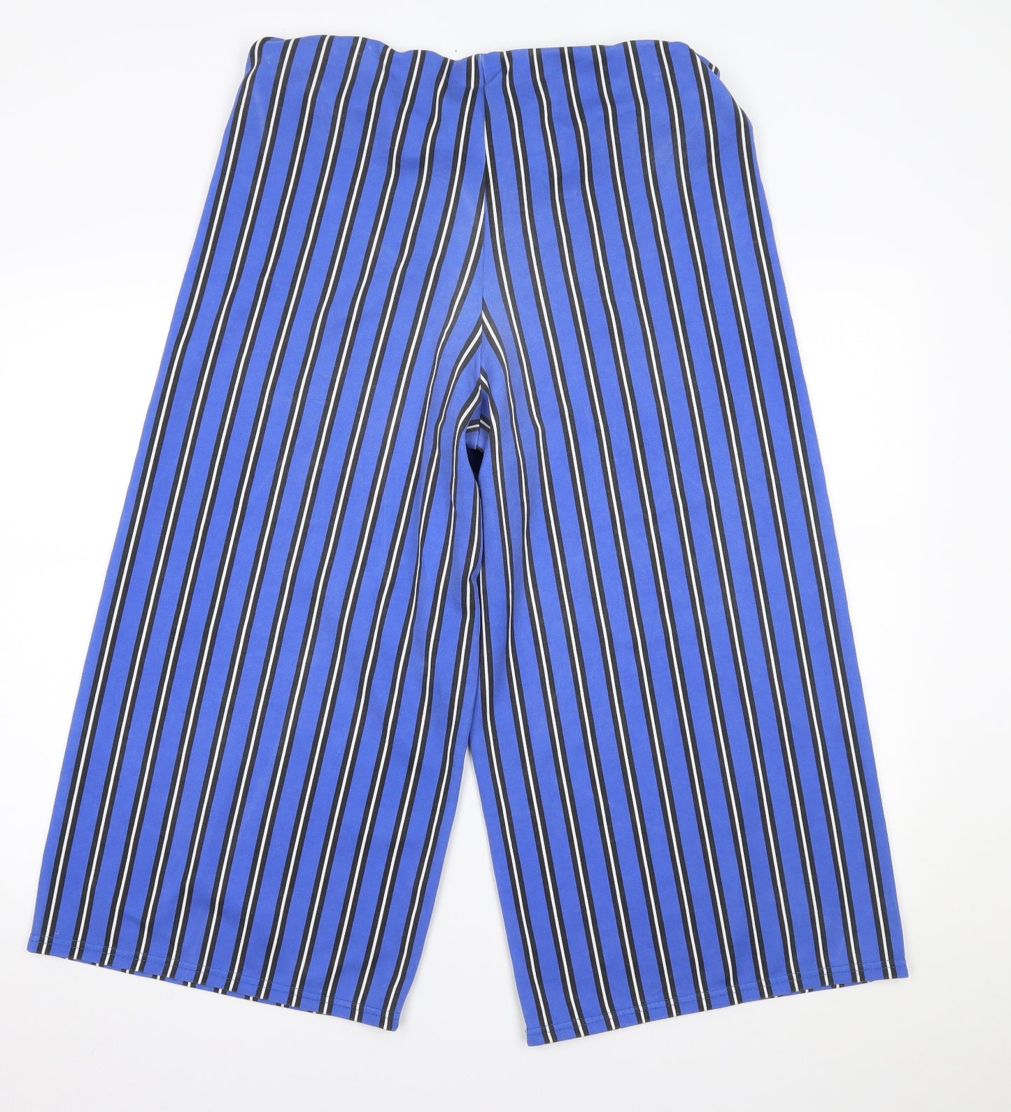 Primark Womens Blue Striped  Trousers  Size 18 L22 in