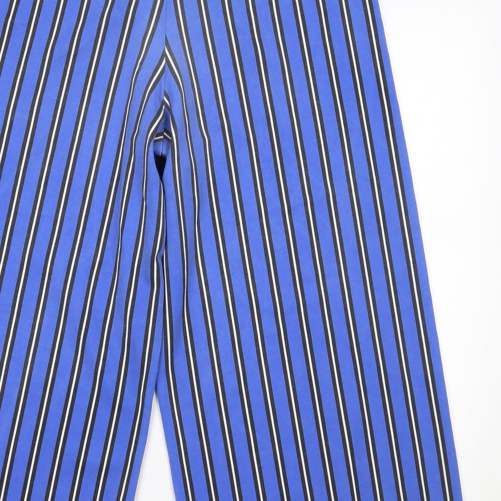 Primark Womens Blue Striped  Trousers  Size 18 L22 in