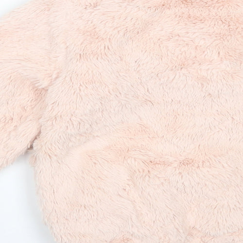 Mango Girls Pink   Motorcycle Jacket Coat Size 7-8 Years