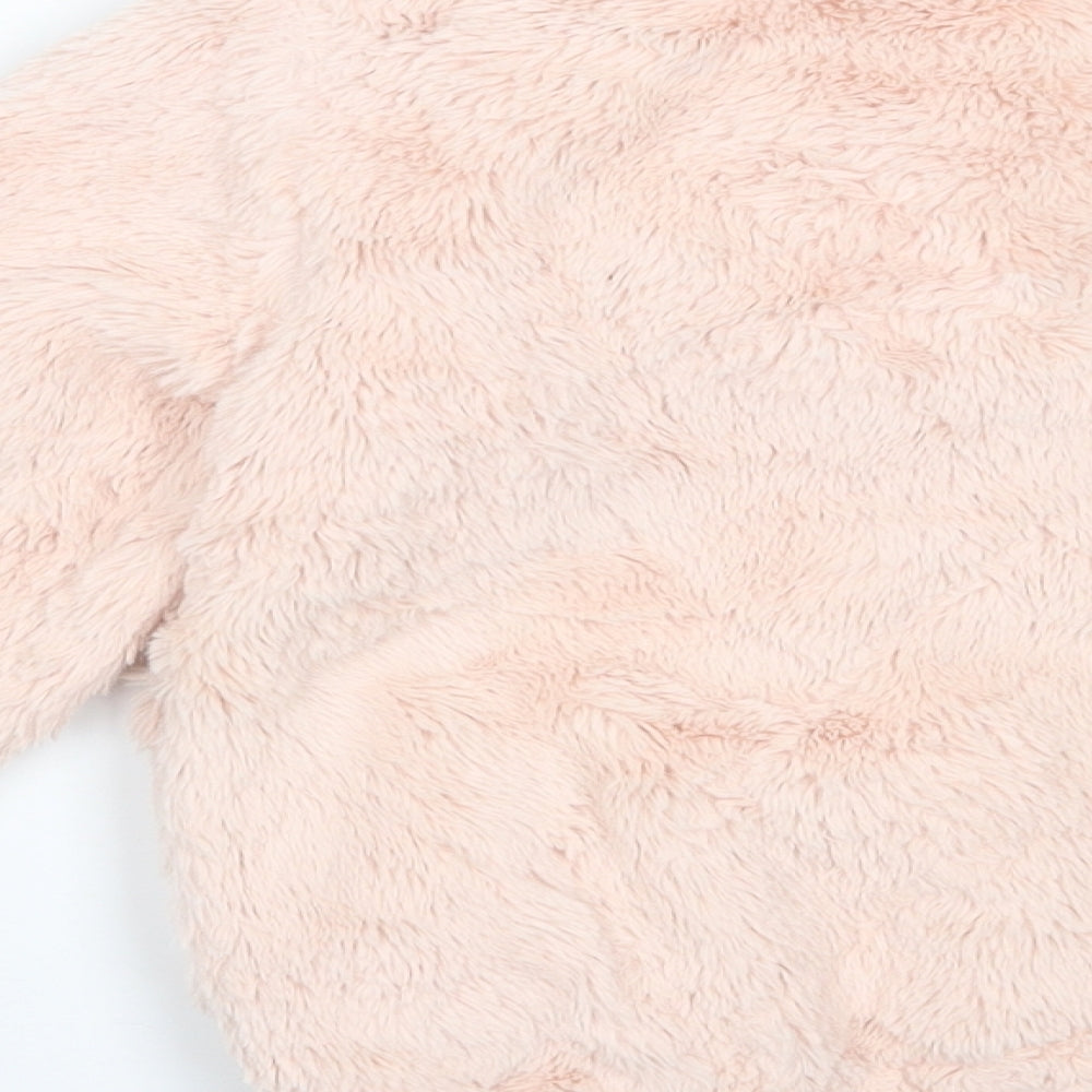 Mango Girls Pink   Motorcycle Jacket Coat Size 7-8 Years