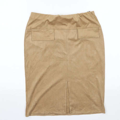 Primark Womens Beige   Straight & Pencil Skirt Size 12
