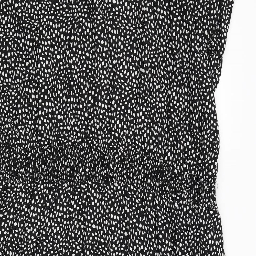 Papaya Womens Black Polka Dot  Fit & Flare  Size 26